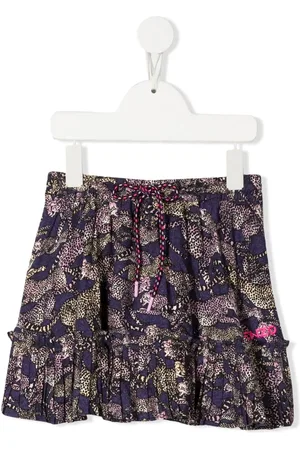 Kenzo Animal-print drawstring skirt