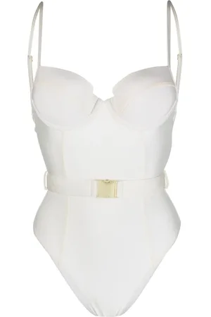 Noire Swimwear Belted sweetheart swimsuit