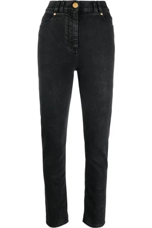 Balmain Logo-plaque denim jeans