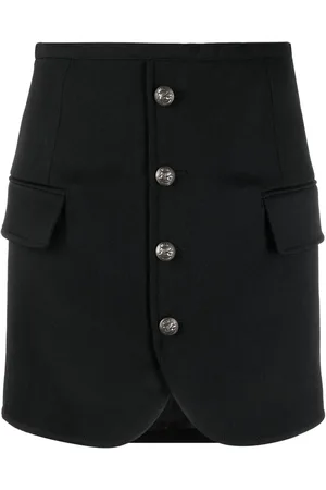 Etro Pegaso-button fitted mini skirt