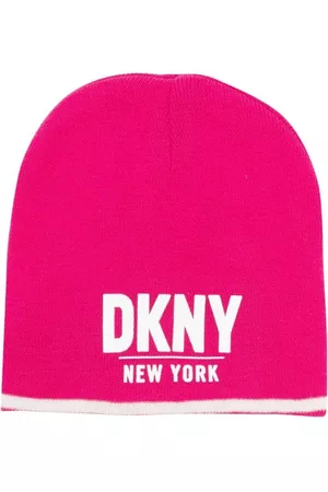 DKNY Logo-embroidered knitted beanie