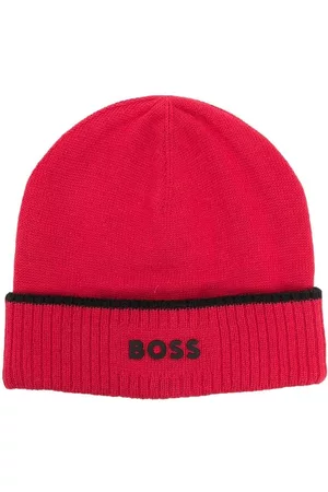 HUGO BOSS Ribbed-knit beanie hat