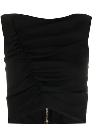VERSACE Gathered sleeveless top
