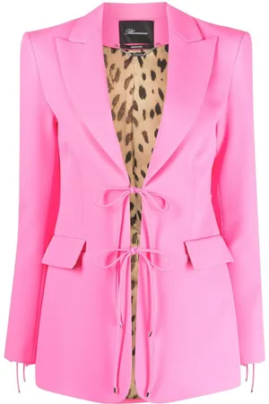 BLUMARINE Peak-lapels lace-up blazer