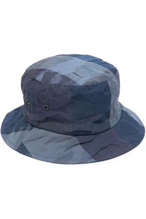 MACKINTOSH PELTING Navy Camo Nylon Bucket Hat | ACC-HA05