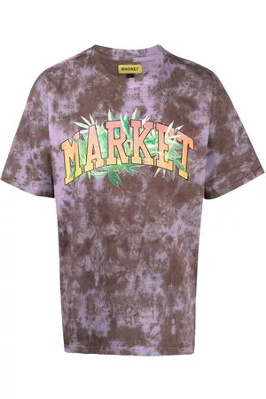 MARKET Short Sleeve - Logo-print tie-dye T-shirt