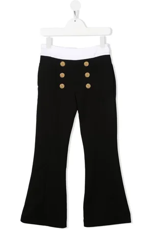 Balmain wool flared trousers - Black