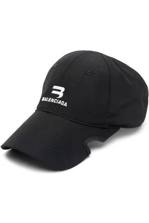 Balenciaga Caps - Logo-embroidered cotton cap