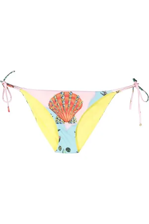 VERSACE Shell print bikini bottoms