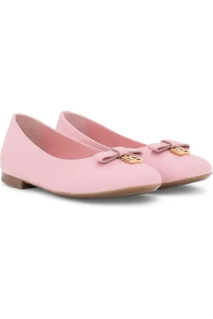Dolce & Gabbana DG-logo patent leather ballerina shoes