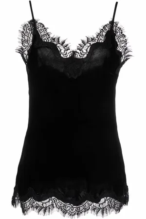 Gold Hawk Lace-trim camisole top