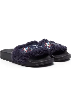 Stella McCartney Logo-patch open-toe slides
