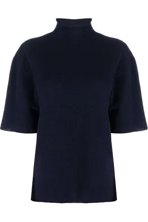 Jil Sander Short-sleeved roll-neck knitted top