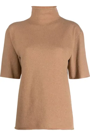 Jil Sander Short-sleeved roll-neck knitted top