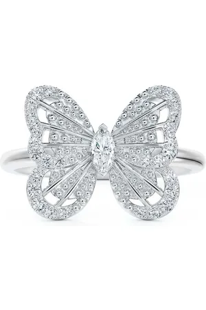 De Beers 18kt white gold Portraits of Nature butterfly diamond ring
