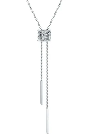 De Beers 18kt white gold Dewdrop diamond necklace