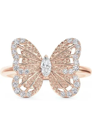 De Beers 18kt rose gold Portraits of Nature Butterfly diamond ring