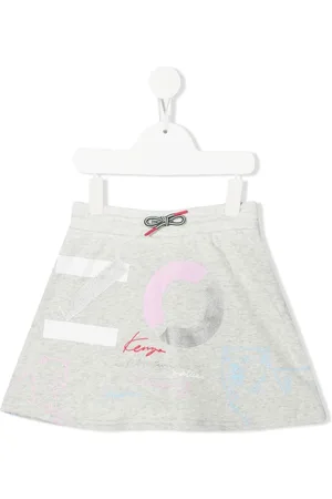 Kenzo Logo-print A-line skirt