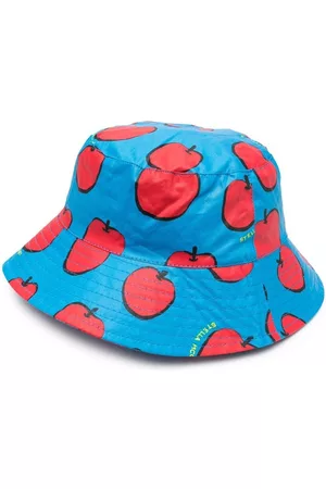 Stella McCartney Kids Girls Hats - Apple-print bucket hat