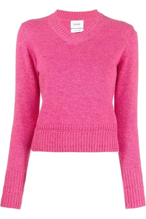Barrie V-neck cashmere-knit top