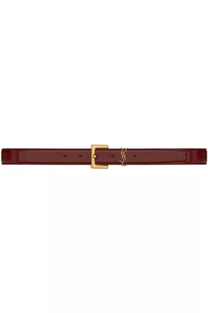 Saint Laurent Women Belts - Monogram-logo leather belt
