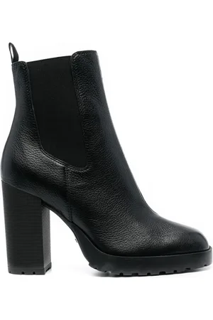 Hogan Elasticated-panel ankle leather boots