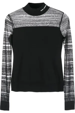 Karl Lagerfeld Logo-embroidered mock-neck top