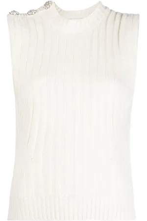 Ganni Rib-knit vest top