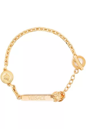 Versace Medusa-coin chain bracelet