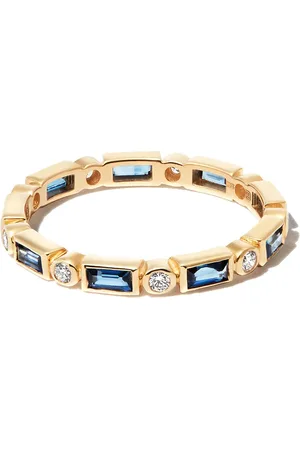 Sydney Evan 14kt yellow sapphire and diamond eternity ring