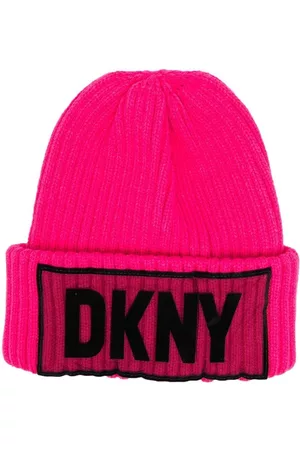 DKNY Logo-patch knitted hat