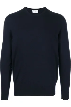 FEDELI Long-sleeved ribbed-hem jumper