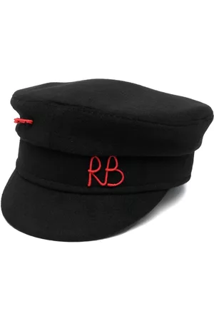 Ruslan Baginskiy Boys Caps - Logo-embroidered baker boy cap