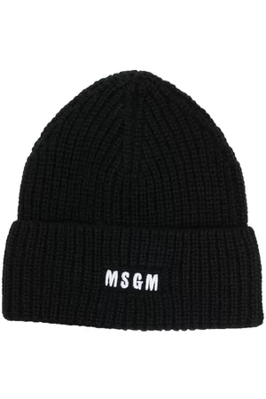 Msgm Embroidered-logo wool-blend beanie