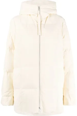 Jil Sander Padded zip-up cotton hooded coat