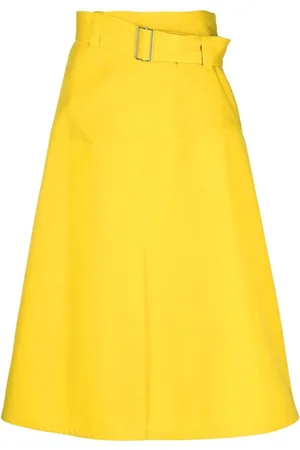 Jil Sander Belted wool midi skirt