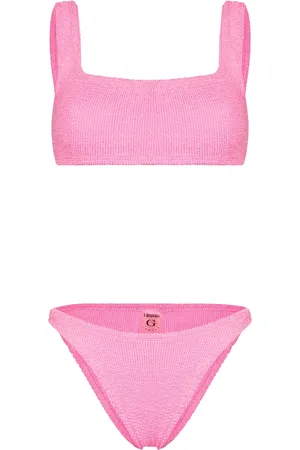 Hunza G Crinkled cropped bikini set