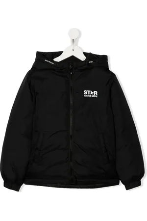Golden Goose Logo zipped hooded jacket