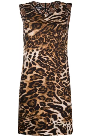 Moschino Animal-print mini shift dress
