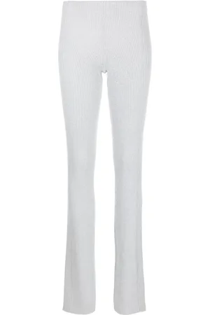 DION LEE Ribbed-knit slip-on trousers