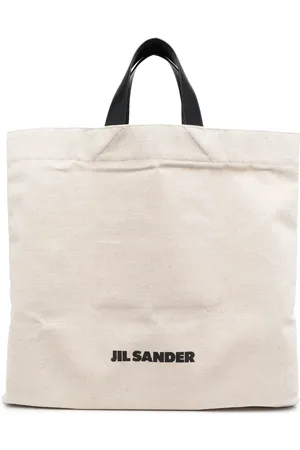 Jil Sander Logo-print linen tote bag