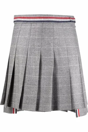 Thom Browne Check-pattern high-low skirt