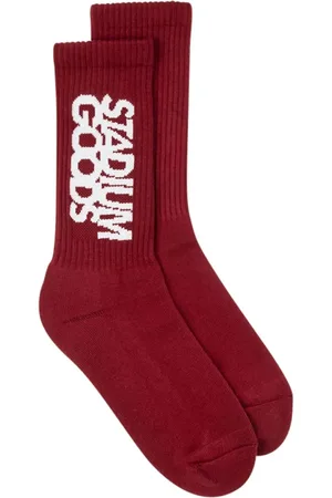 Stadium Goods Ribbed logo "Dark Rose" socks