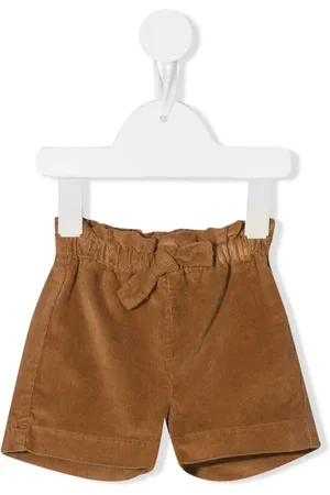 Il gufo Tied-waist corduroy shorts