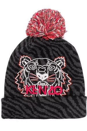 Kenzo Kids Embroidered-logo pompom beanie