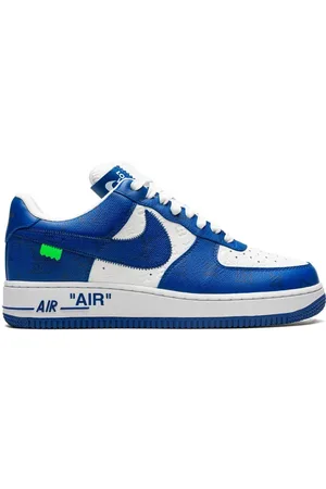 Nike x Louis Vuitton Air Force 1 Low Virgil Abloh - White/Blue Sneakers -  Farfetch