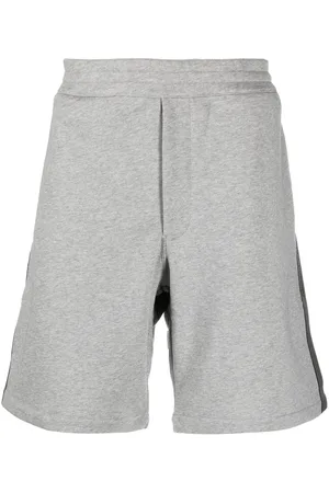 Alexander McQueen Logo-tape cotton track shorts