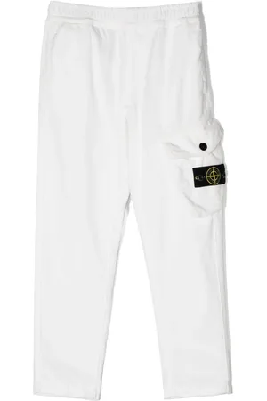 Stone Island Corduroy-detail straight-leg trousers