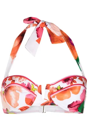 Camilla Floral-print bikini top