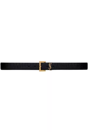 Saint Laurent Embossed buckle-fastening 30mm belt